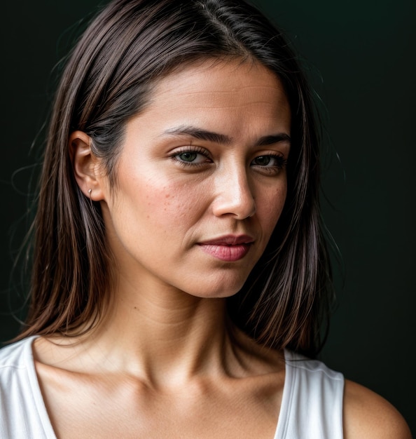 Retrato de una mujer de 40 años Fotografía de stock profesional Fotografía de rostro bien iluminada