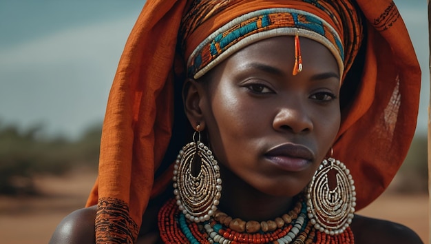 retrato de una mujer africana