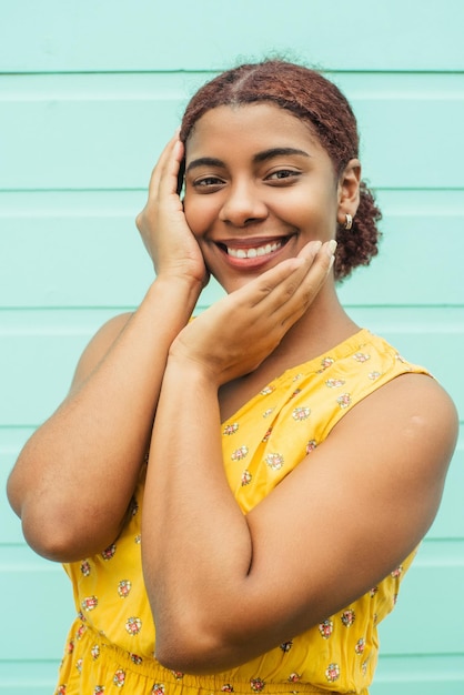 retrato, de, mujer americana africana