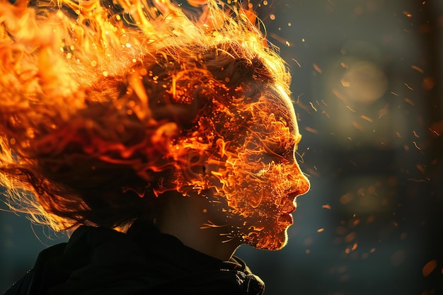 Retrato de mujer ardiente con resolución de alta calidad