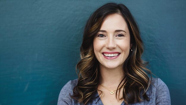 Retrato de una mujer casual sonriente