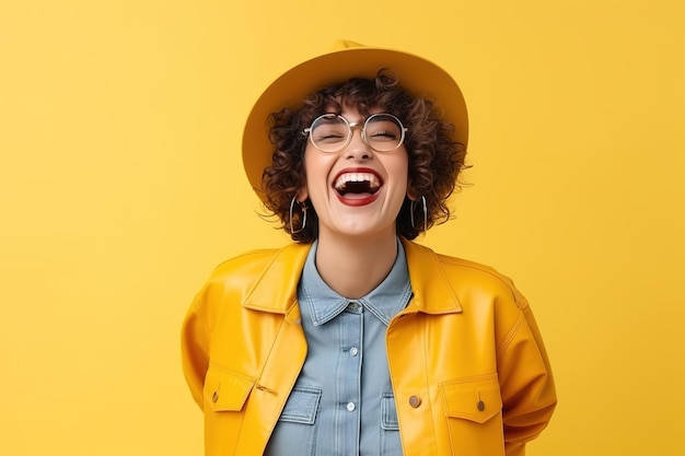 retrato de una mujer complacida de unos 30 años