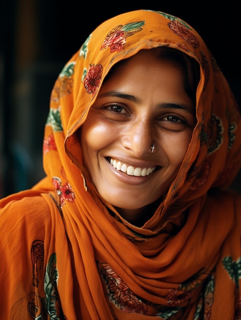 Retrato de mujer feliz