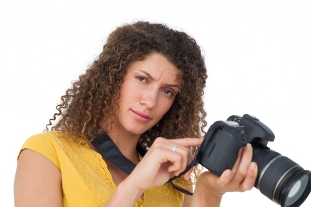 Retrato de una mujer fotógrafa