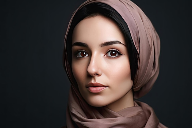 Un retrato de una mujer con un hijab Generativo Ai