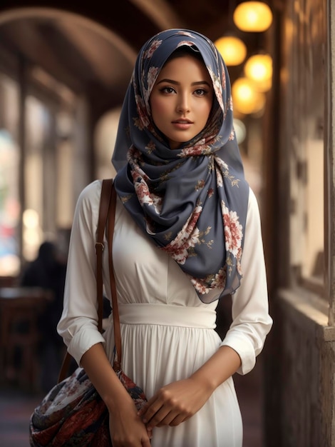 Retrato de una mujer con hijab