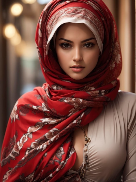 Retrato de una mujer con hijab