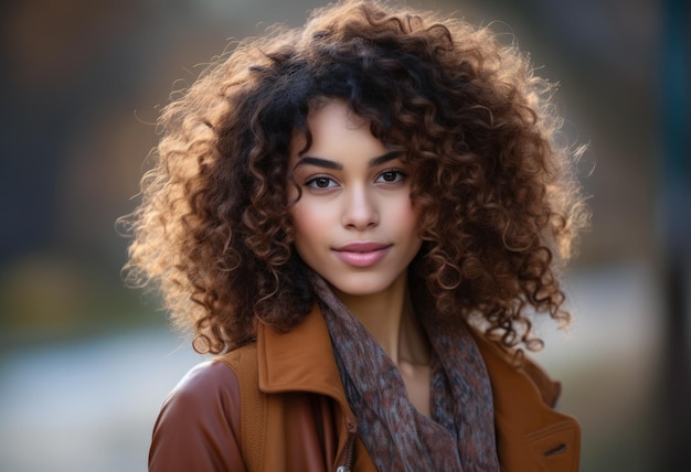 Retrato de una mujer joven atractiva