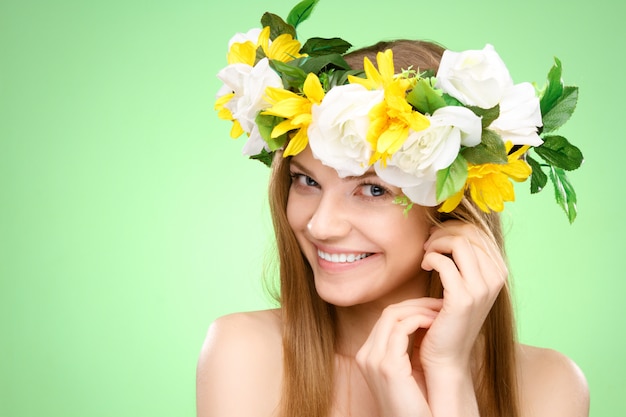 Retrato de mujer joven belleza