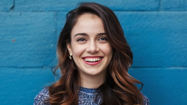 Retrato de una mujer joven sonriente