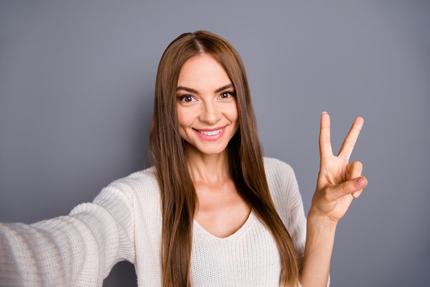 Retrato, de, mujer joven