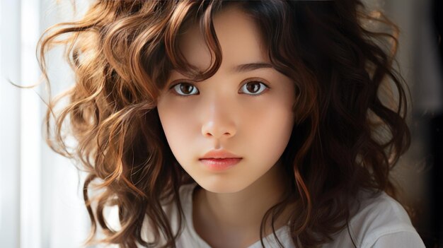 Foto retrato de una mujer joven