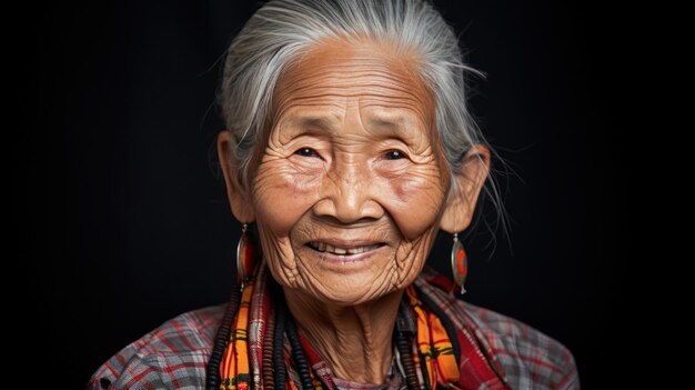 Retrato de una mujer de Laos.