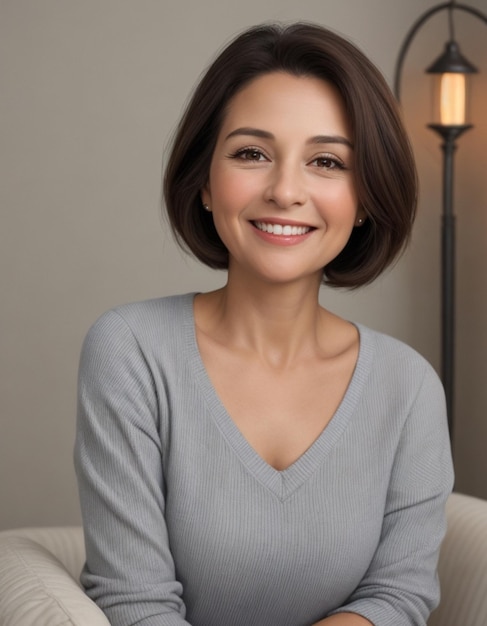 Foto retrato de una mujer madura