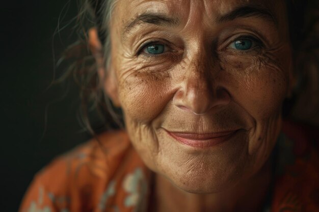 Retrato de una mujer de mediana edad sonriente Retrato De Una Mujer de Mediana Edad Sonriente