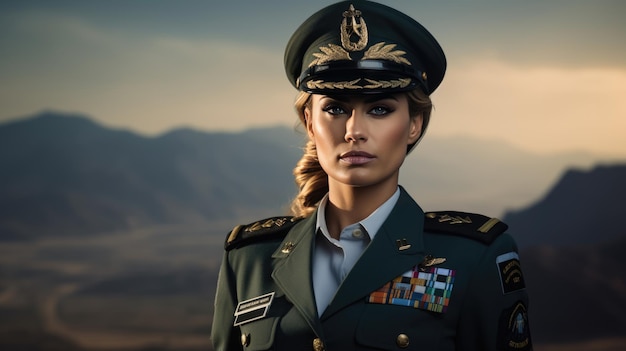 Retrato de una mujer militar