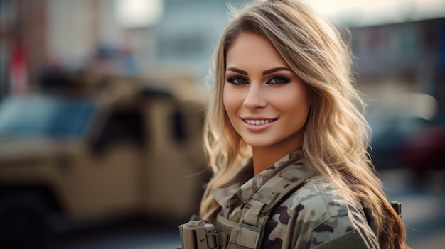 Retrato de una mujer militar