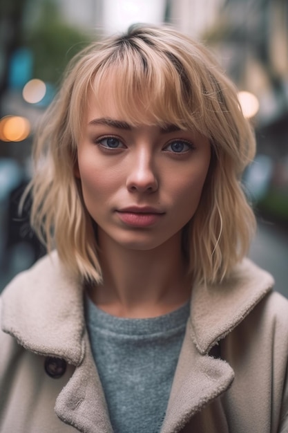 Retrato de una mujer de moda