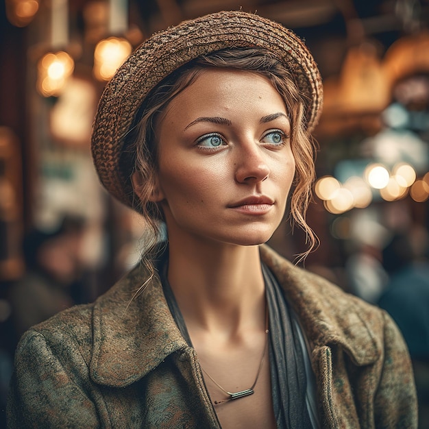 Retrato de una mujer de moda