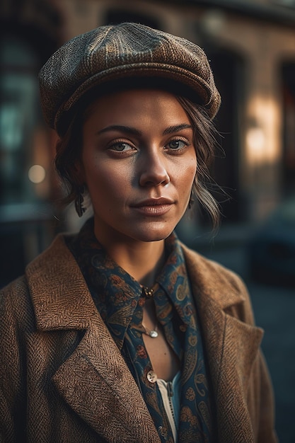 Retrato de una mujer de moda