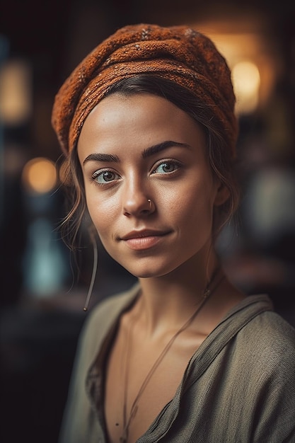 Retrato de una mujer de moda