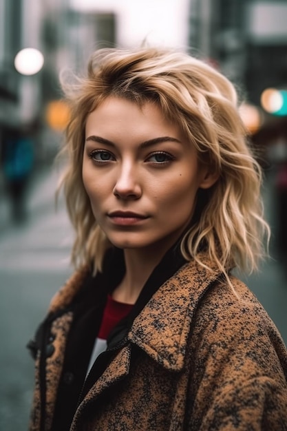 Retrato de una mujer de moda