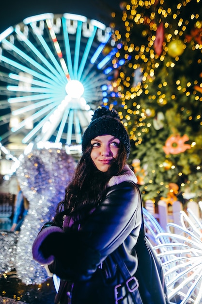 retrato de mujer en navidad hada