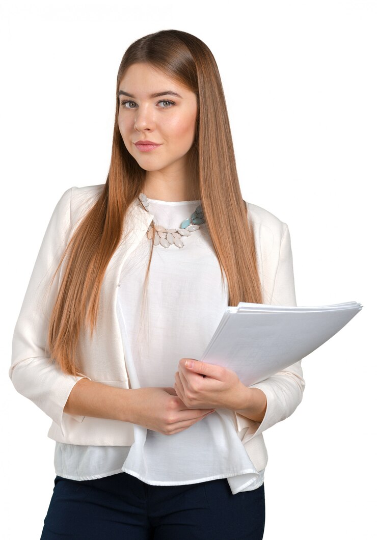 Foto retrato de mujer de negocios caucásico