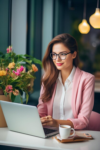 Retrato de mujer de negocios de elegancia empoderada