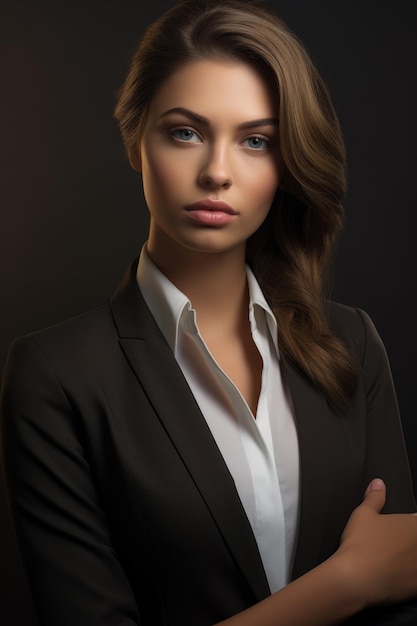 retrato de mujer de negocios IA generativa
