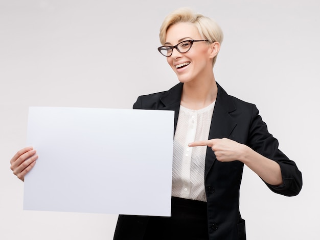 Retrato de mujer de negocios