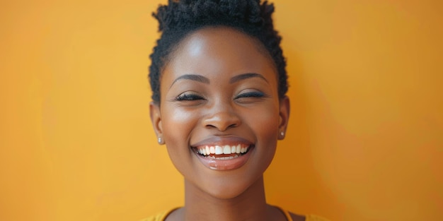 El retrato de una mujer negra feliz generó emociones.