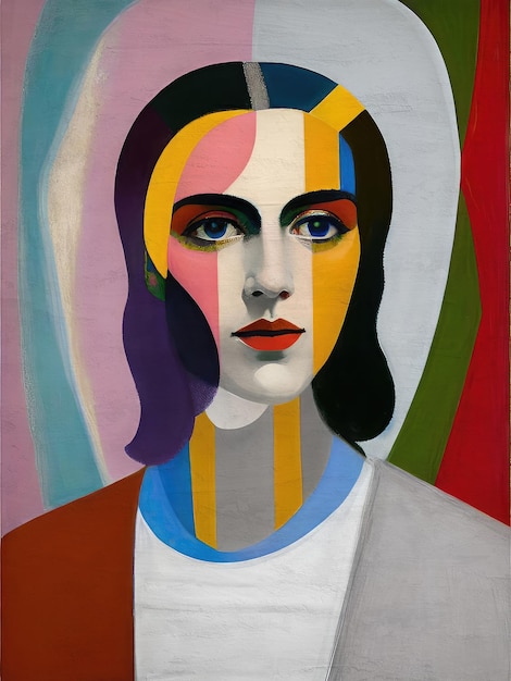 Retrato de mujer pintura facial femenina artística