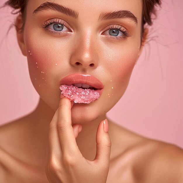 Foto retrato de una mujer recibiendo tratamiento facial en un salón de belleza