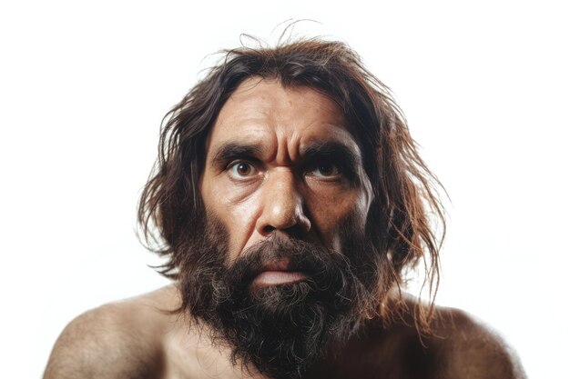 Foto retrato de un neandertal generativo