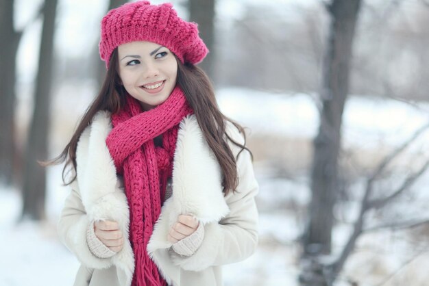 retrato de nieve de la belleza