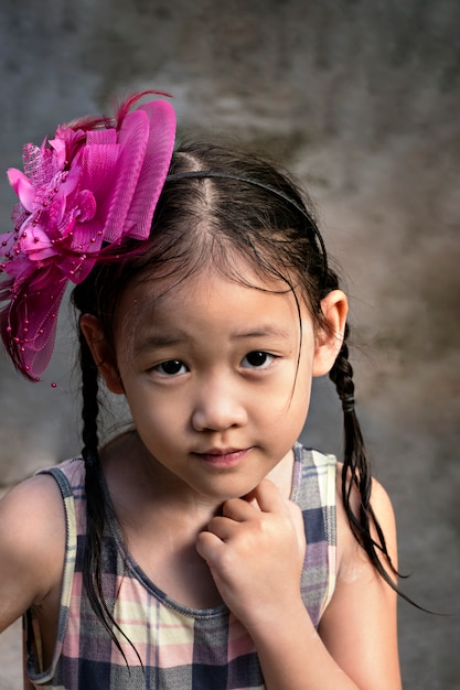 Foto retrato de niña asiática