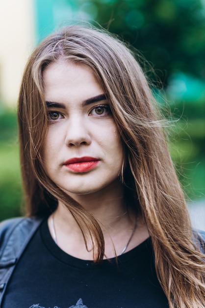 Retrato de una niña hermosa