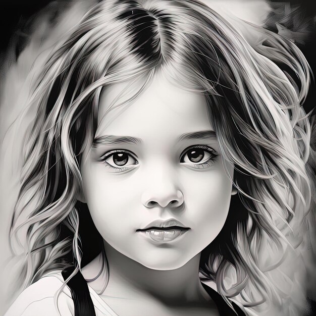 retrato de una niña pequeña