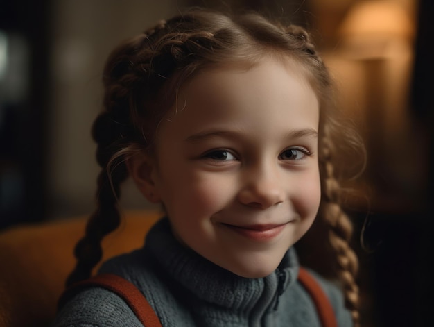 Retrato de niña sonriente