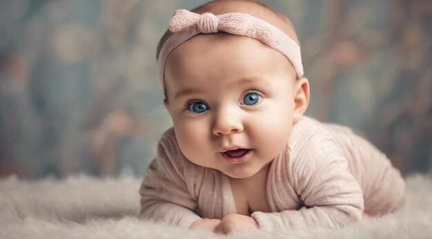 retrato de un niño bebé lindo en fondo abstracto niño bonito en fondo