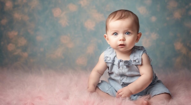 retrato de un niño bebé lindo en fondo abstracto niño bonito en fondo