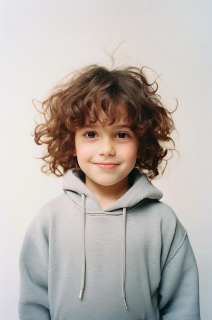 Retrato de un niño joven un niño sonriendo