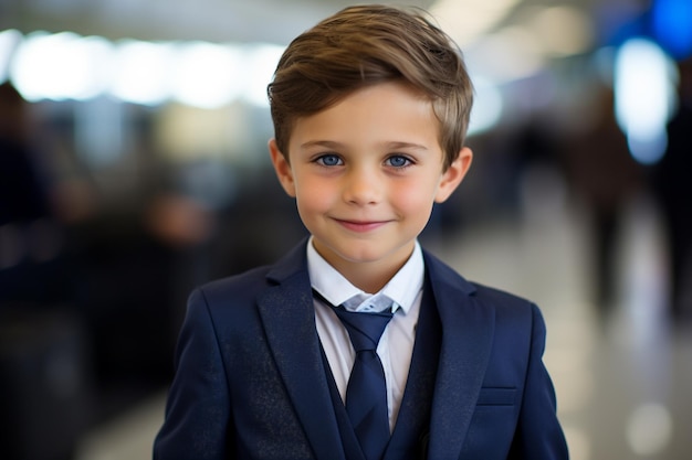 Foto retrato de un niño lindo