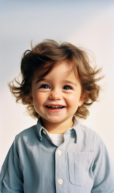 Retrato de un niño pequeño sonriendo