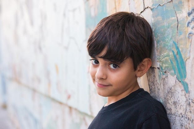 Foto retrato de un niño pequeño