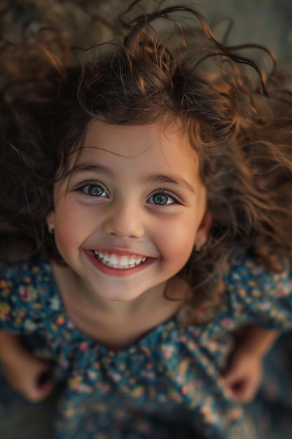 retrato de un niño en primer plano IA generativa