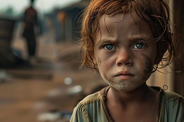 Retrato de un niño triste