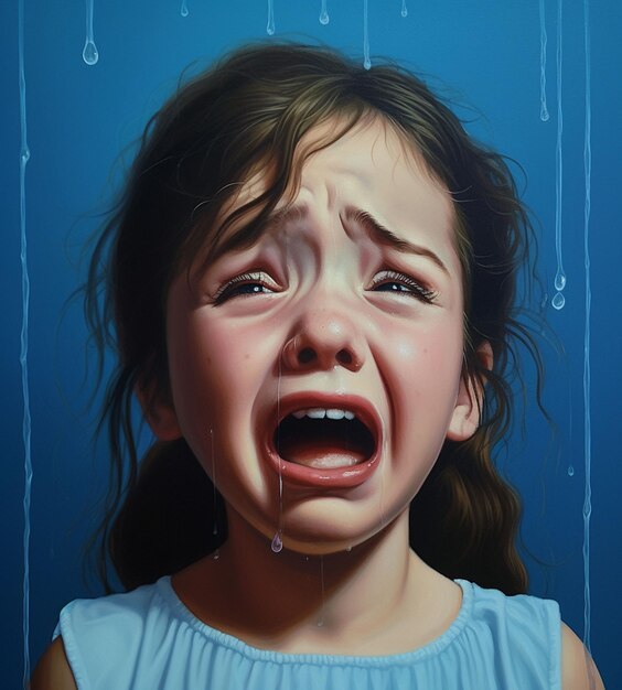 Retrato de un niño triste