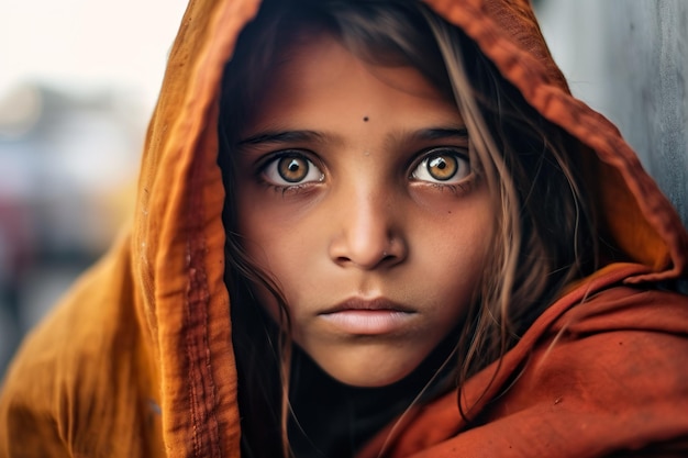 Foto retrato de niños de la calle realizado con tecnología generativa ai